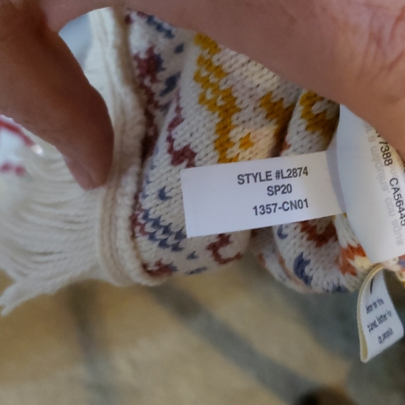 NWOT!! Madewell Fringed Jacquered Sweater Size S - Picture 8 of 10